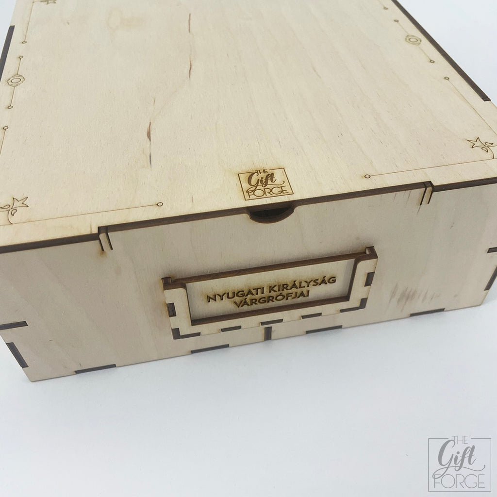 Wooden box for board games