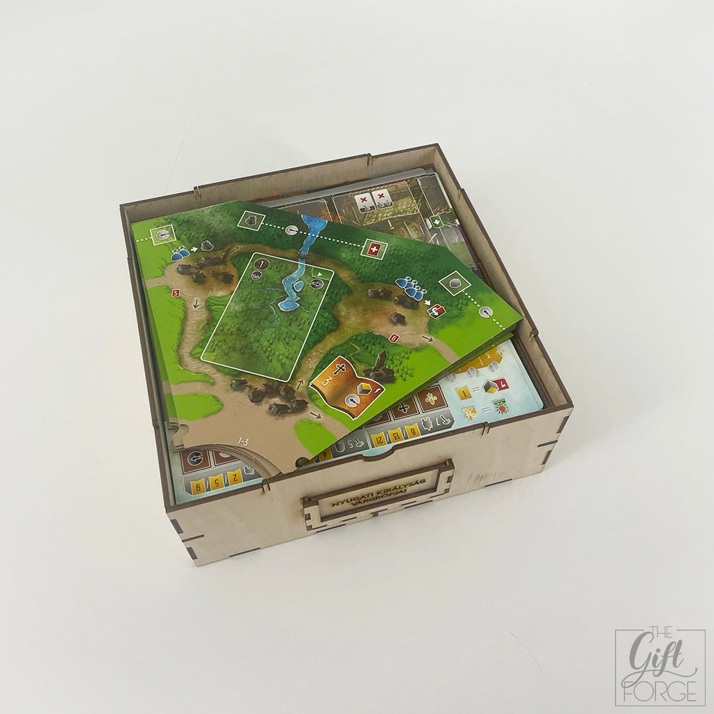 Wooden box for board games