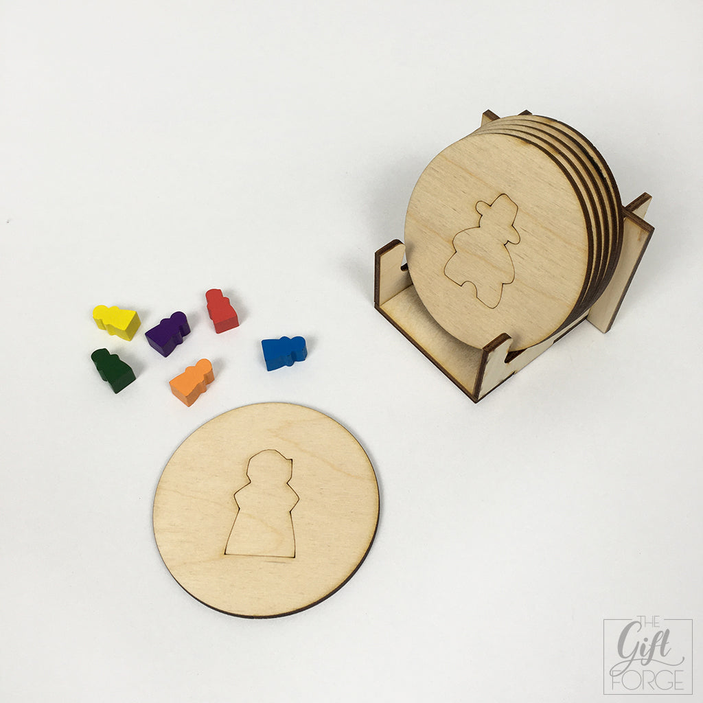 Meeple coasters (different meeple shapes)