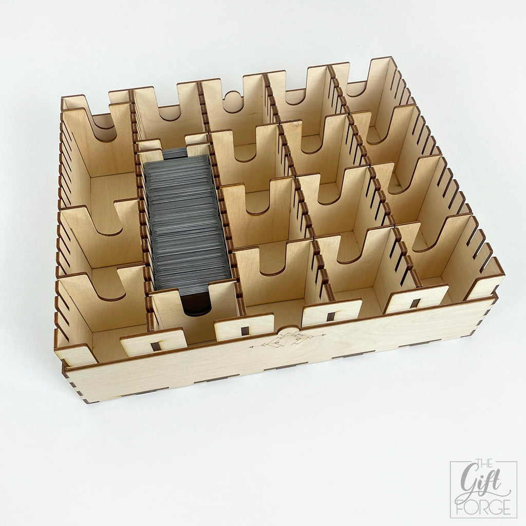 Card storage wooden box