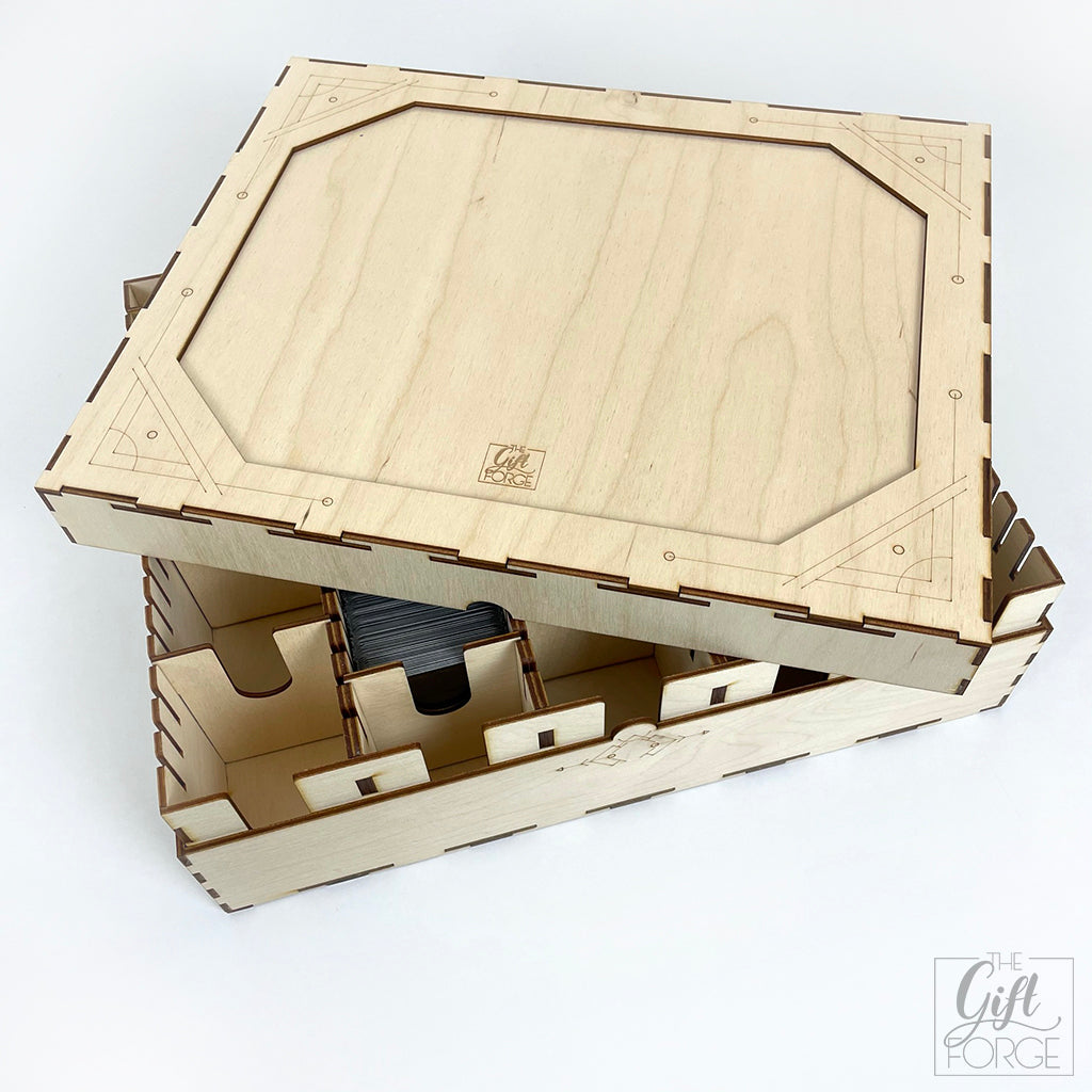 Card storage wooden box