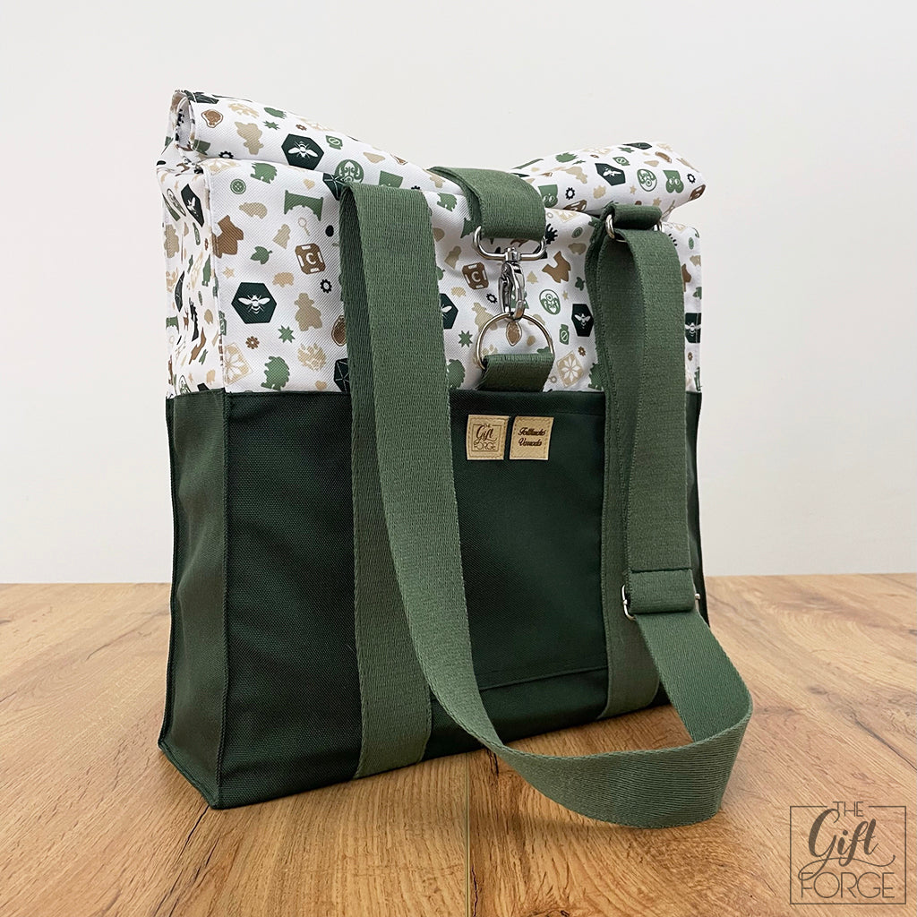 Board game bag (roll-top) - Green