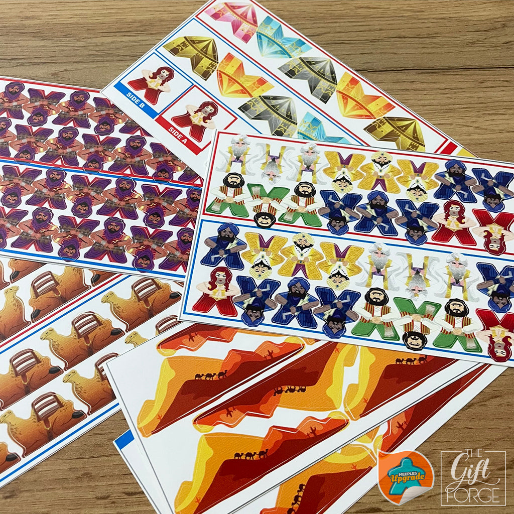 Meeple sticker set compatible with Five Tribes (expansions)