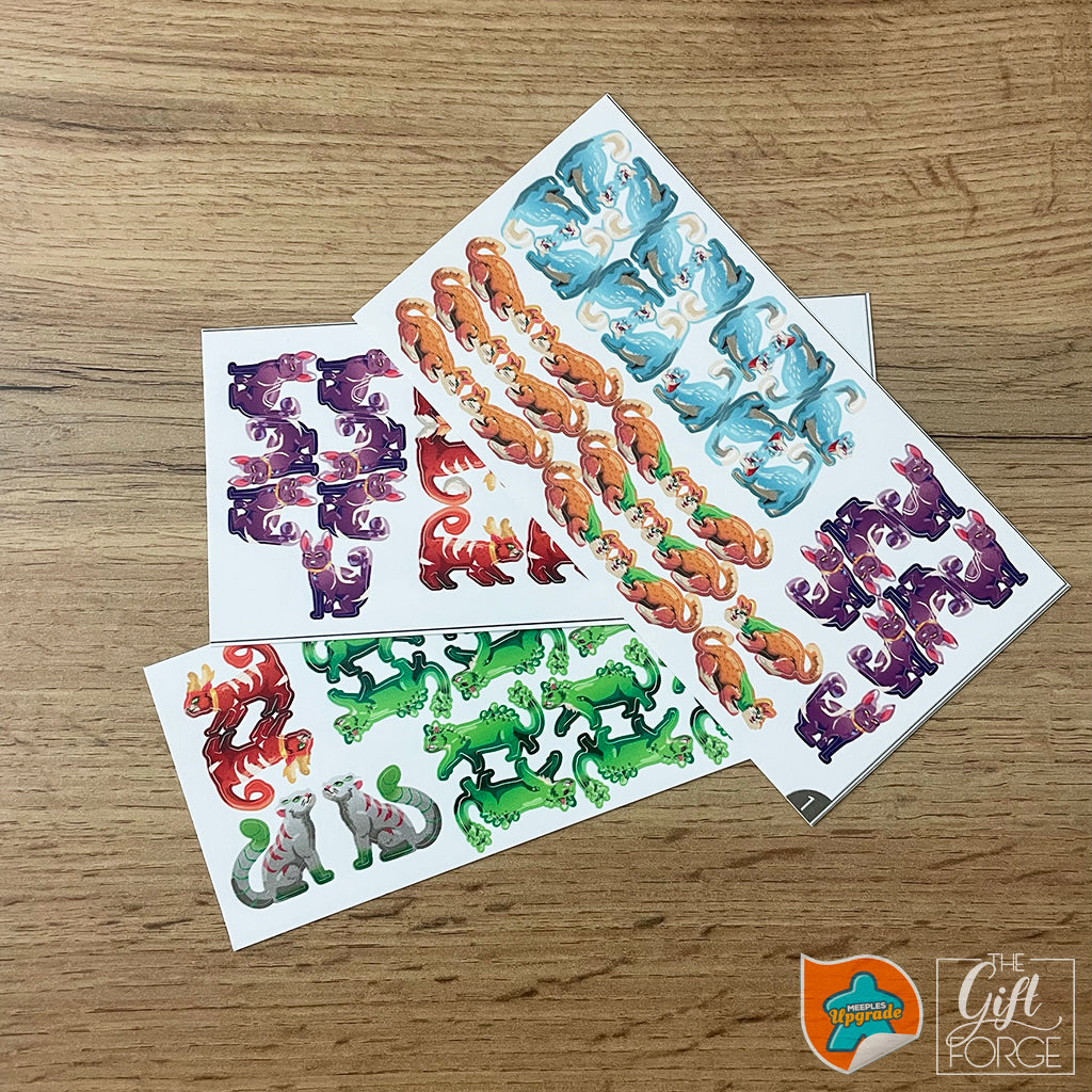 Meeple sticker set compatible with The Isle of Cats
