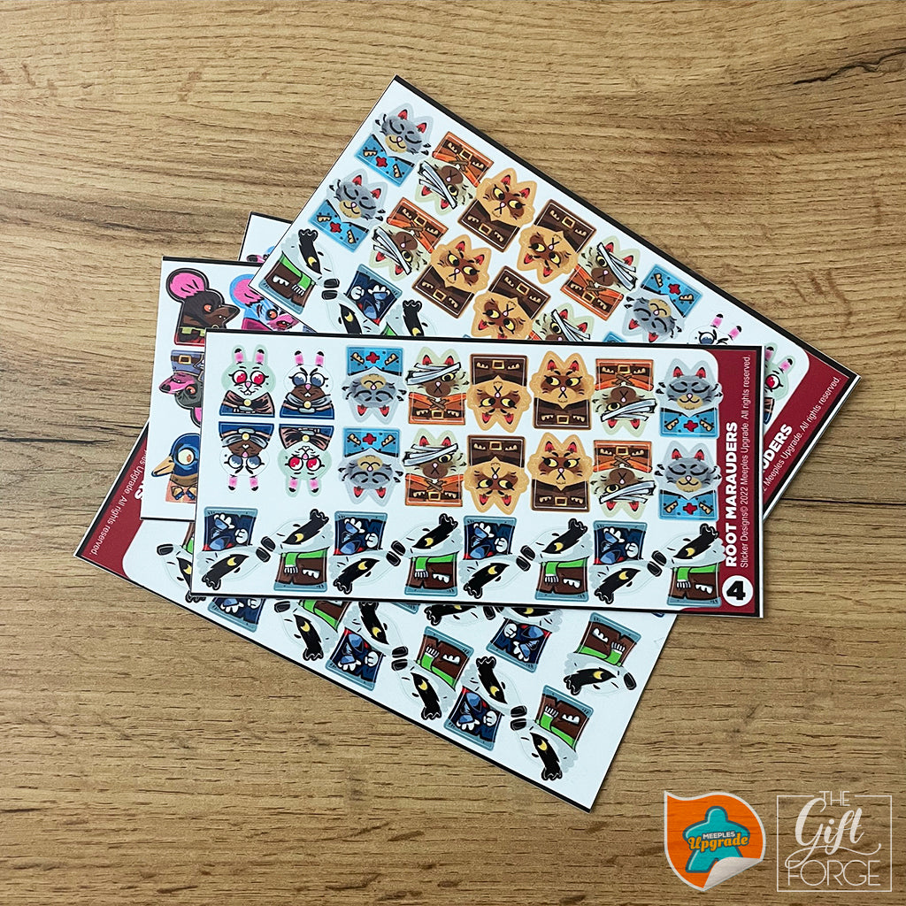 Meeple sticker set compatible with Root (Marauder)