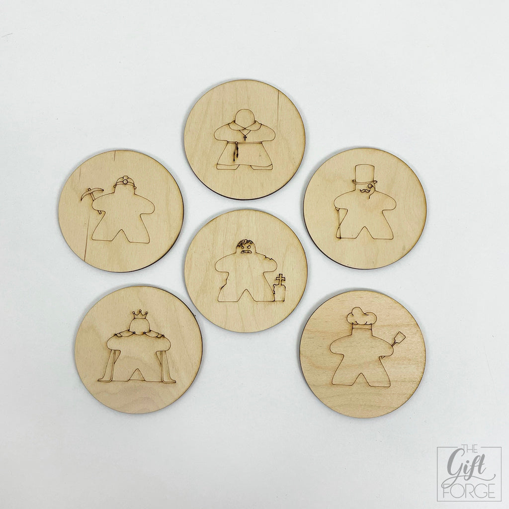 Meeple coasters (thematic 2)