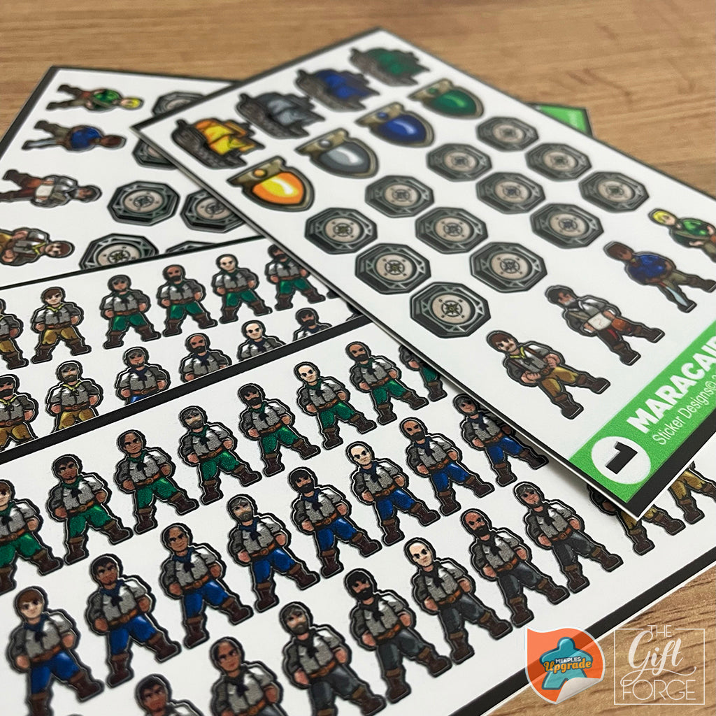 Meeple sticker set compatible with Maracaibo