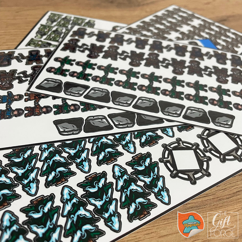 Meeple sticker set compatible with Frostpunk