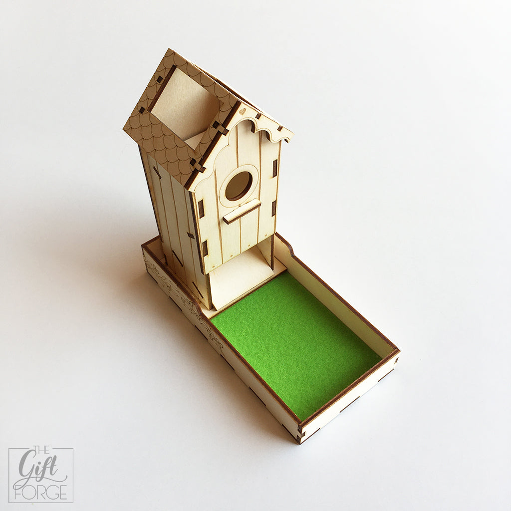 Bird house dice tower