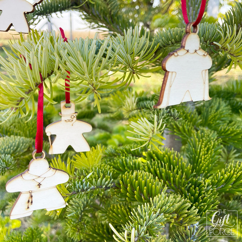 Christmas tree ornaments - Meeple (euro style)