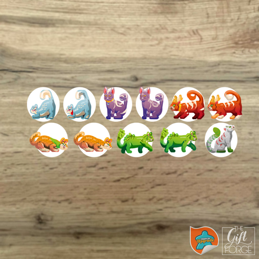Meeple sticker set compatible with The Isle of Cats